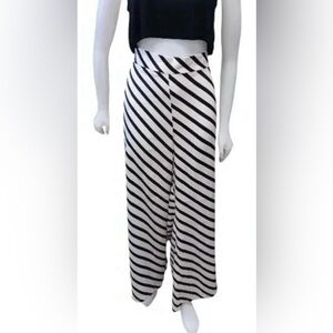 Maison d'Amelie NWT Black  and White Wide Leg Trousers Size 3X